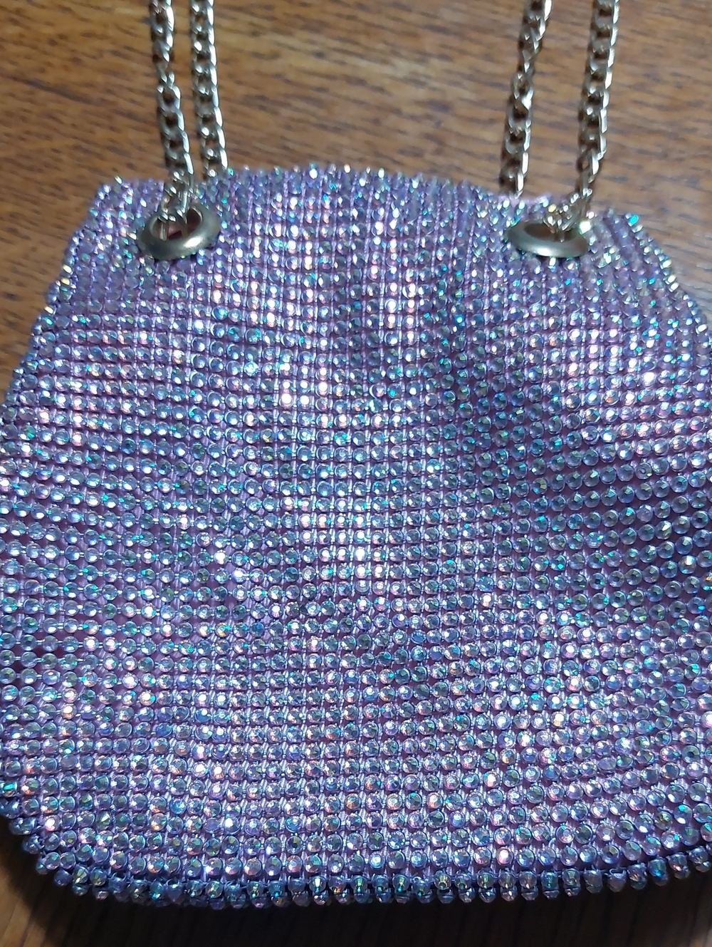ASOS Lavender Crystal Mini Bag with Gold Chain - Picture 2 of 6